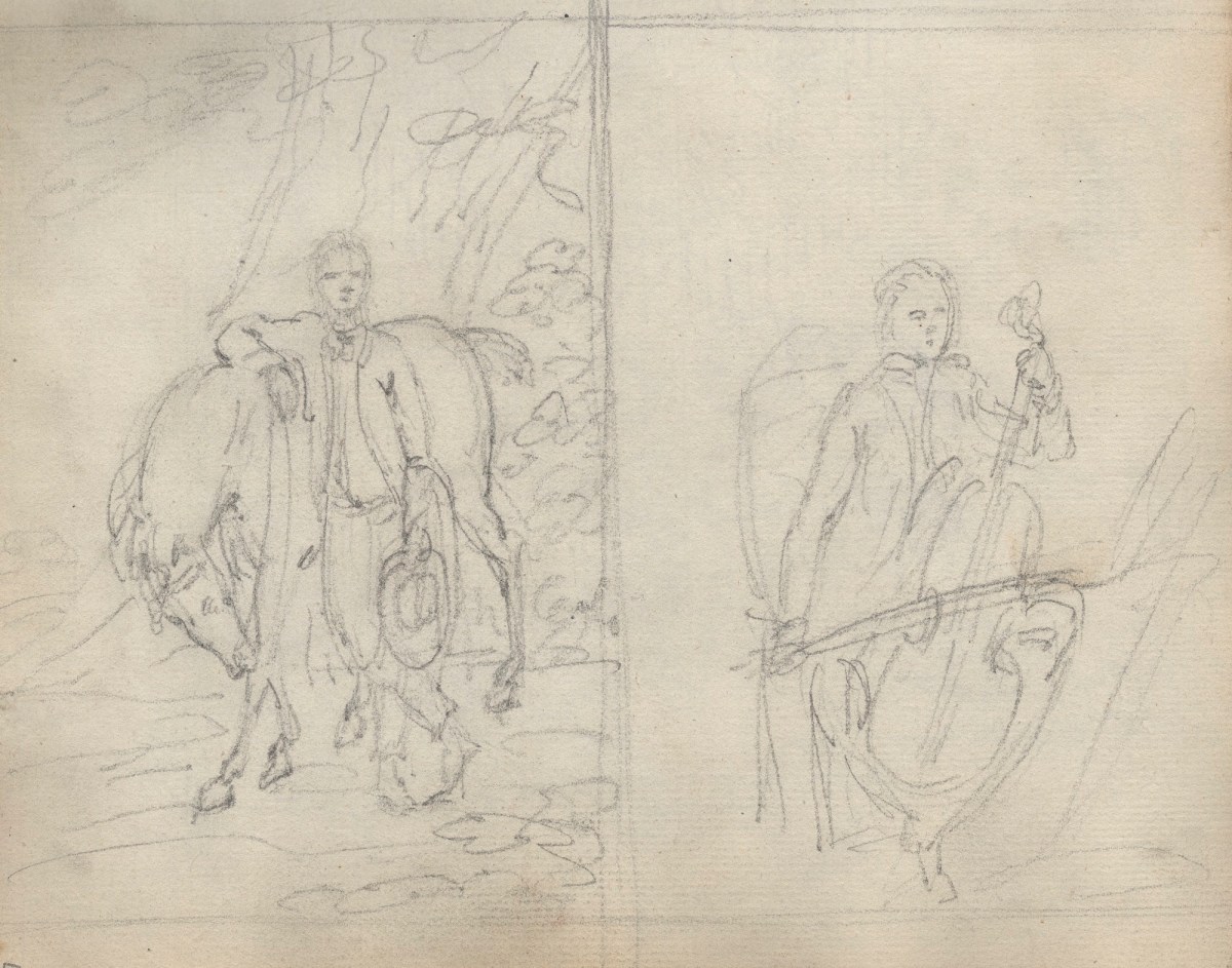 Unknown artist, Leaf from a sketchbook