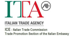 Italian trade agency logo white background
