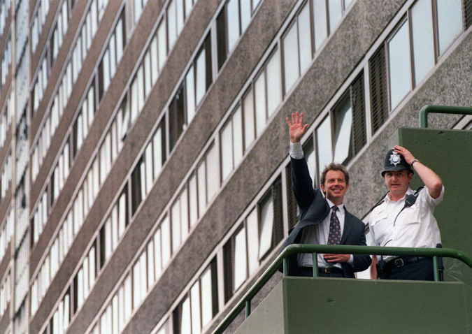 Tony Blair giving his famous “Forgotten people” speech at the Aylesbury Estate on 2 June 1997