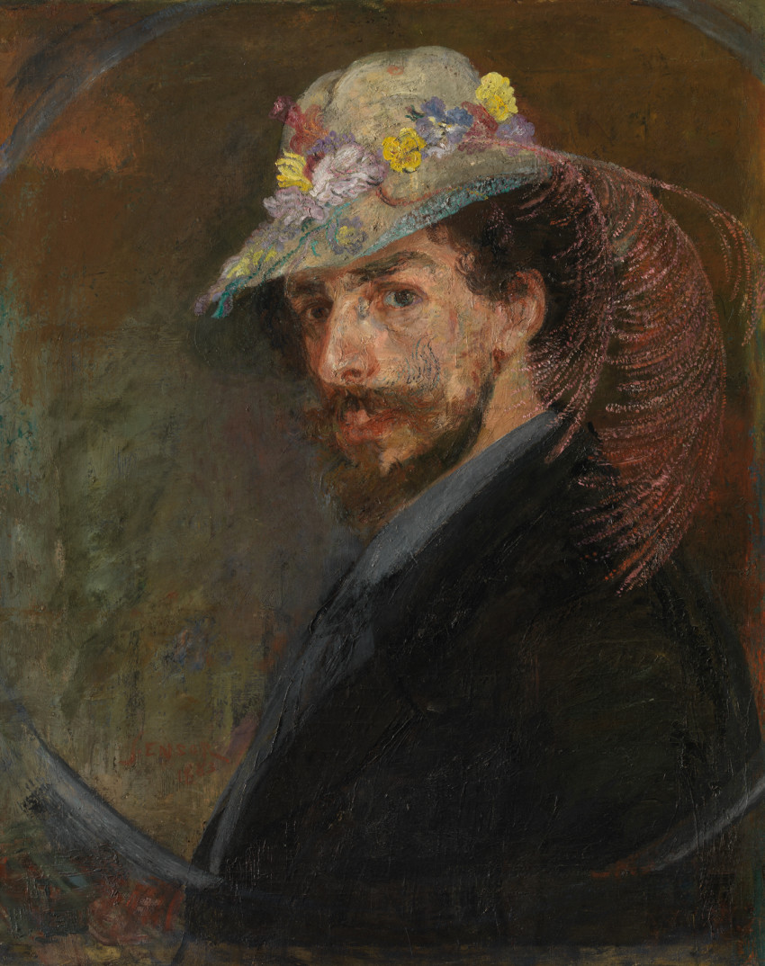 James Ensor, Self-portrait with Flowered Hat