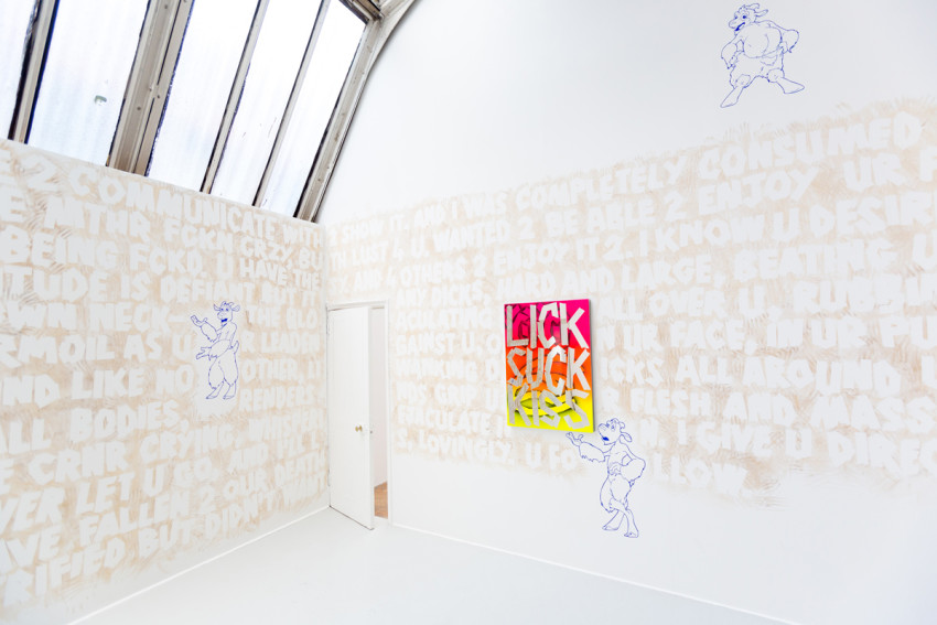 Installation view of work by Eddie Peake at the RA Schools Show 2013 