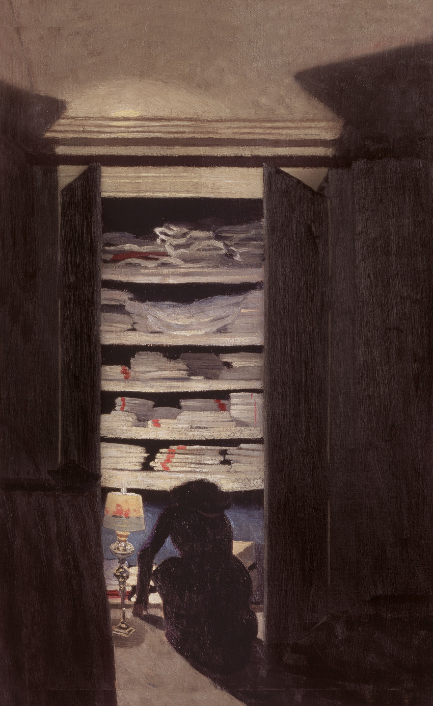 Félix Vallotton, Woman Searching through a Cupboard (Femme fouillant dans un placard)