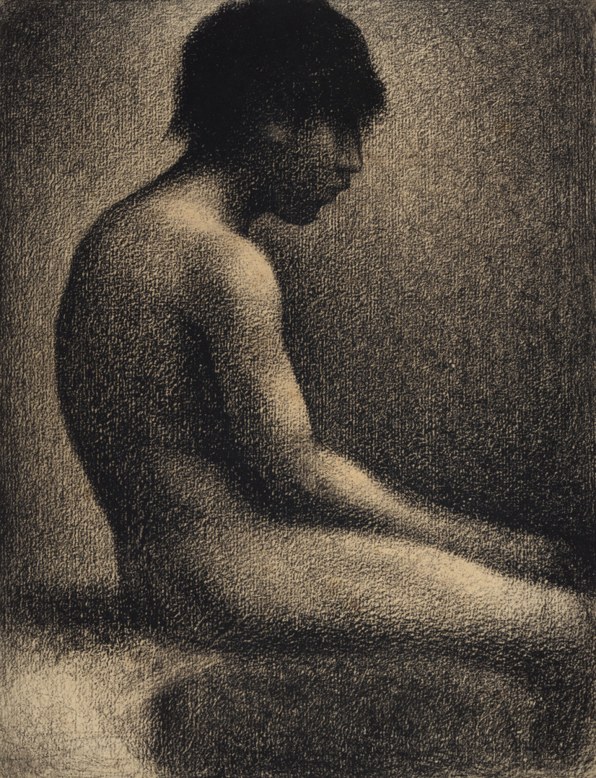 Georges Seurat, Seated Youth, Study for 'Bathers at Asnières’