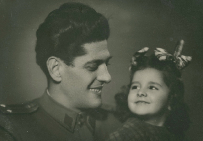 Marina Abramovic and her father, Vojo, a Yugoslav Partisan