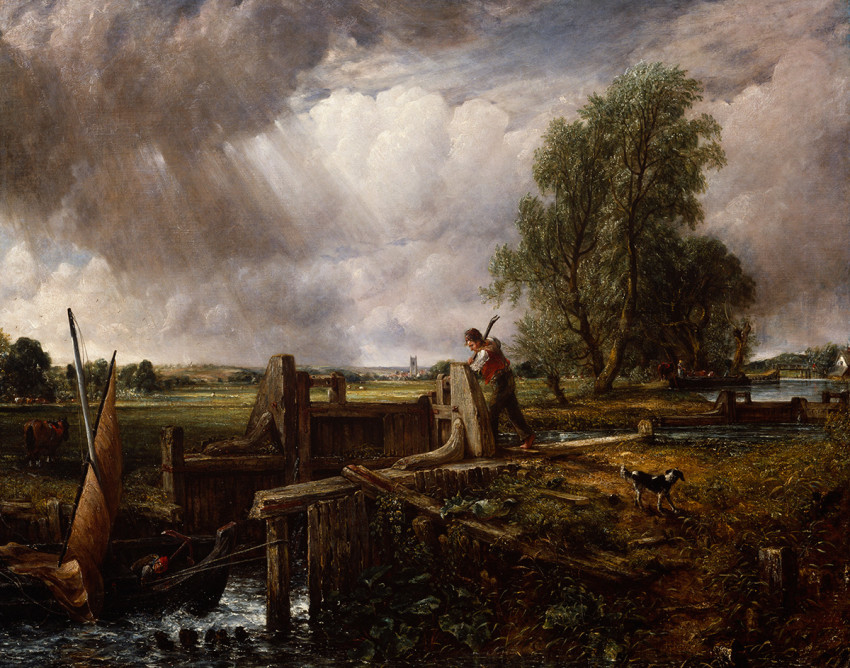 John Constable RA, A Boat Passing a Lock