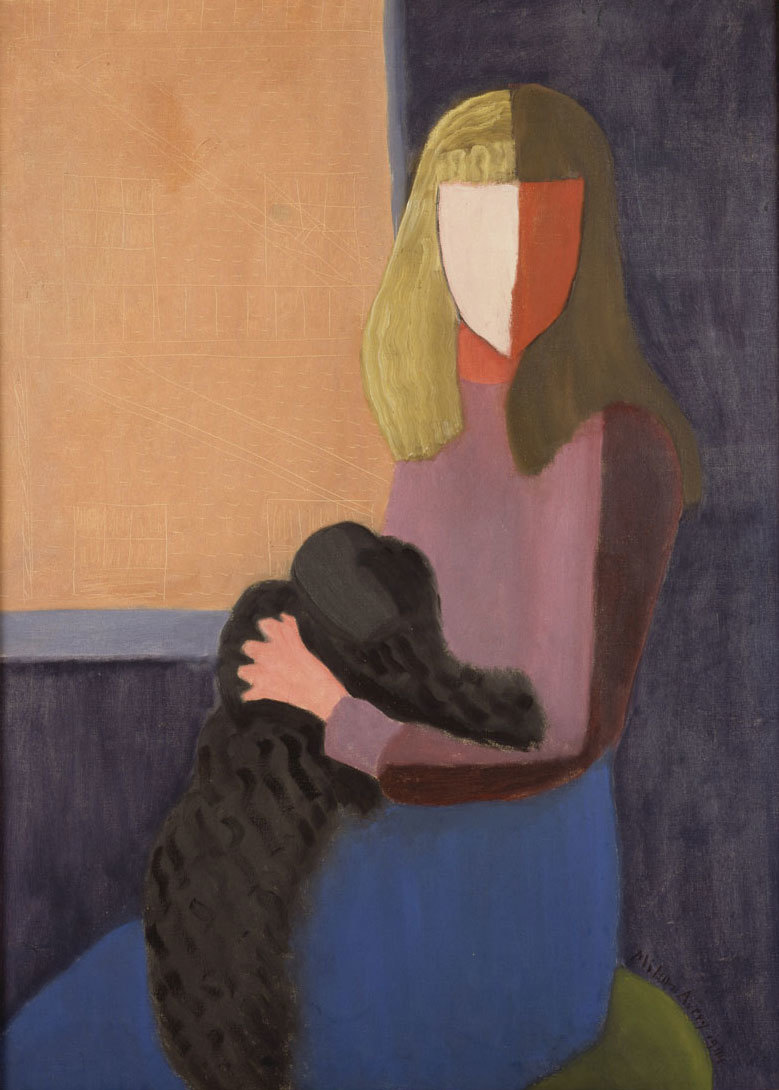 Milton Avery, Seated Girl with Dog