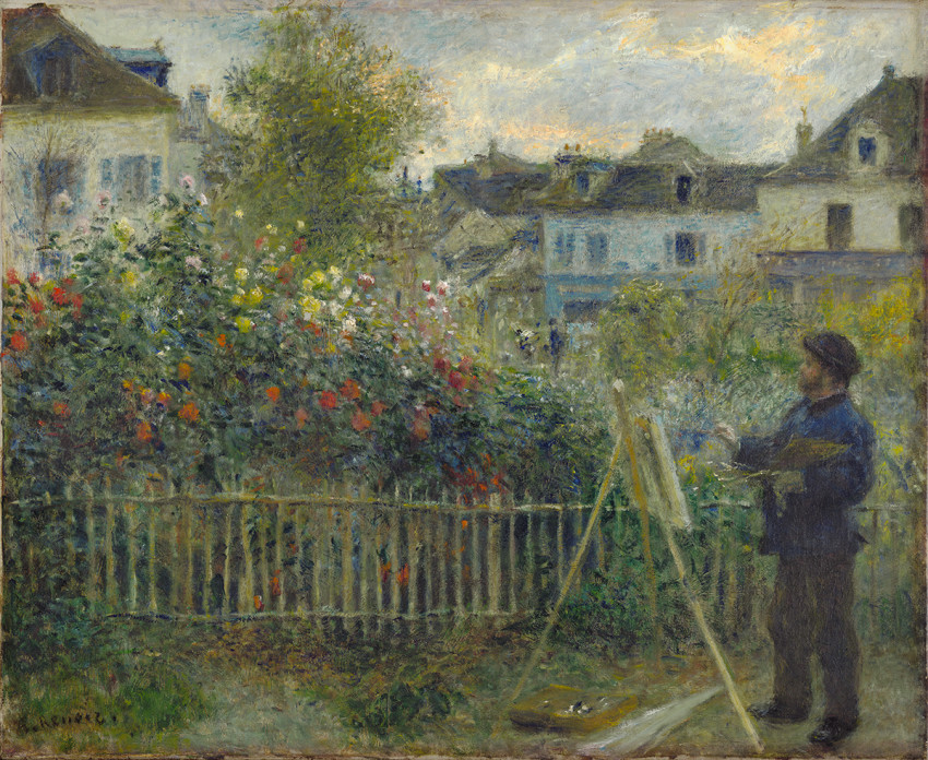 Auguste Renoir, Monet Painting in His Garden at Argenteuil