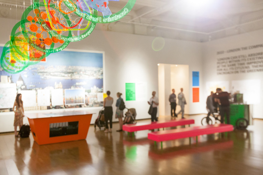 Installation view of Richard Rogers RA: Inside Out