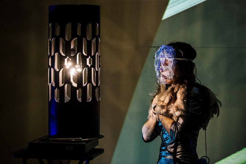 Photo of 'Dreamachine EEG’, by Guido Mencari at SPILL Festival of Performance, 2014