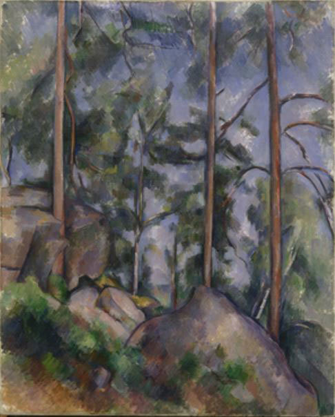 Paul Cézanne, Pines and Rocks (Fontainebleau?)