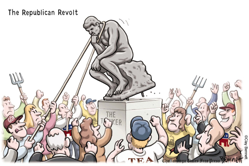 Clay Bennett, 'The Republican Revolt', cartoon for the Chattanooga Times Free Press, 2012.
