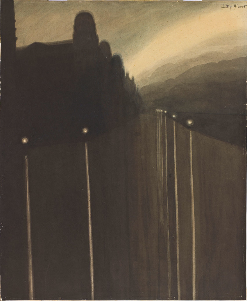 Léon Spilliaert, Dike at night. Reflected lights