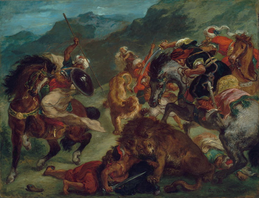 Eugène Delacroix, Lion Hunt
