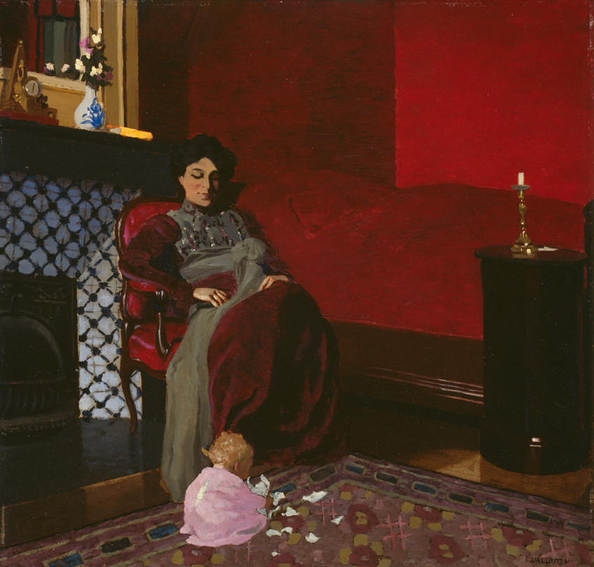 Félix Vallotton, The Red Room, Etretat (La Chambre rouge, Etretat)