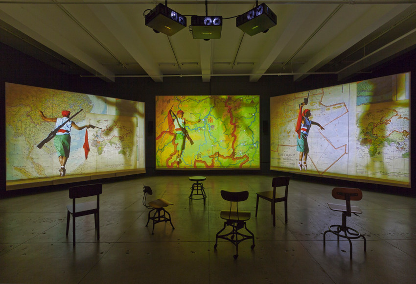Installation view of 'William Kentridge: Notes Towards a Model Opera', 2015