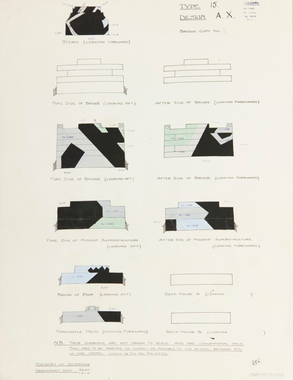 Unknown artist, 'Dazzle' design, Type 15, A. X.