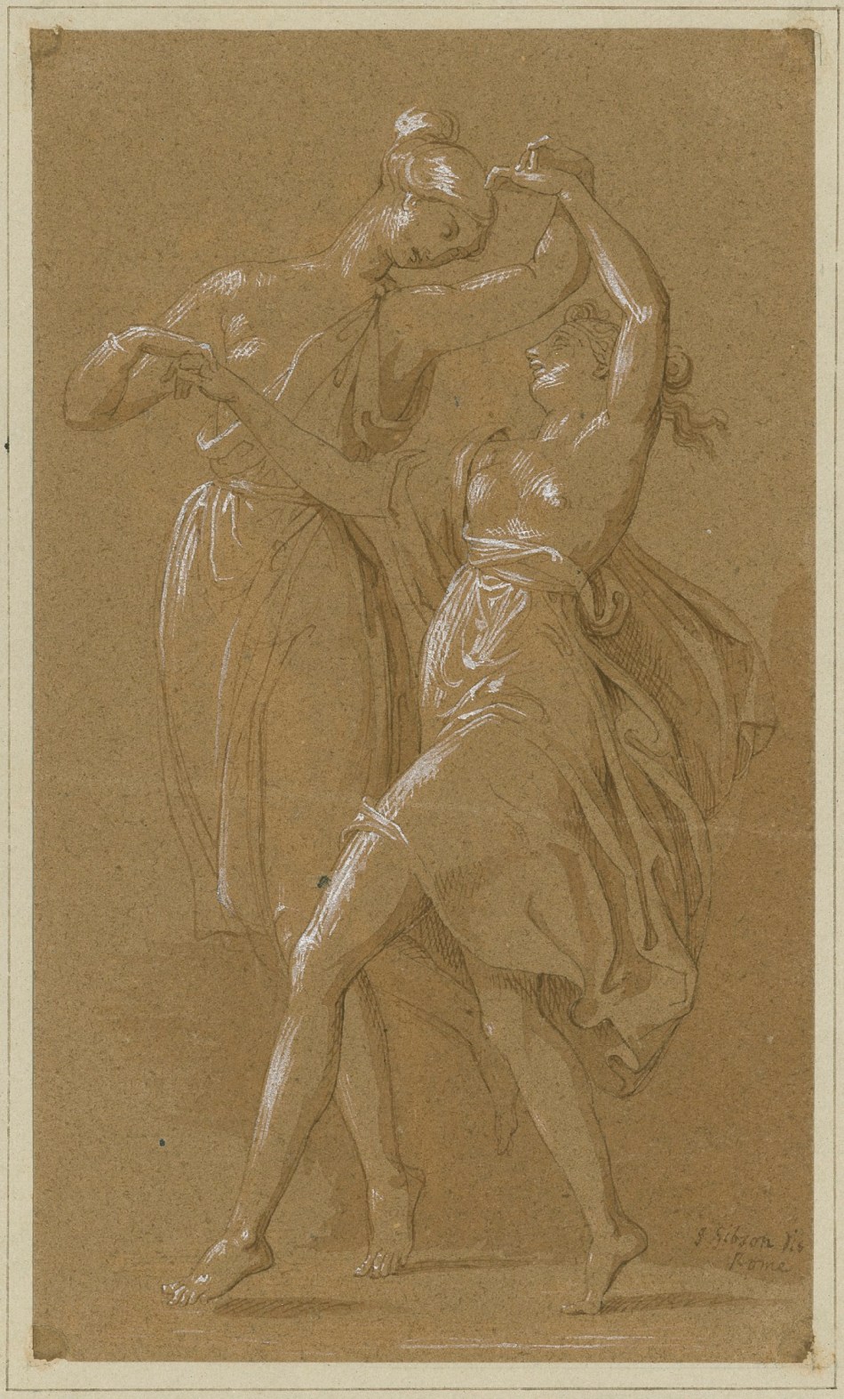 John Gibson RA, Two girls dancing