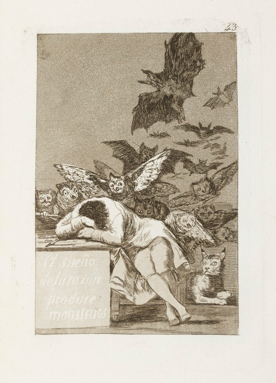 Francisco Goya, 'El sueño de la razon produce monstruos.'