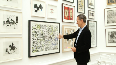 Richard E Grant visits the Summer Exhibition