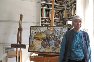 Timothy Hyman RA in his Islington studio