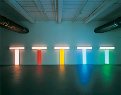 Dan Flavin, Installation view, untitled (to Don Judd, colorist) 1-5