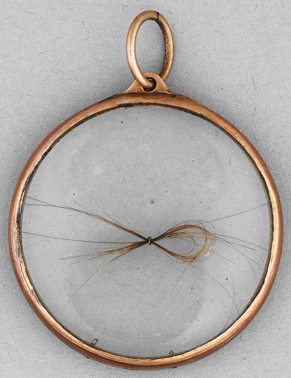 , Crystal locket containing a lock of Napoleon's hair