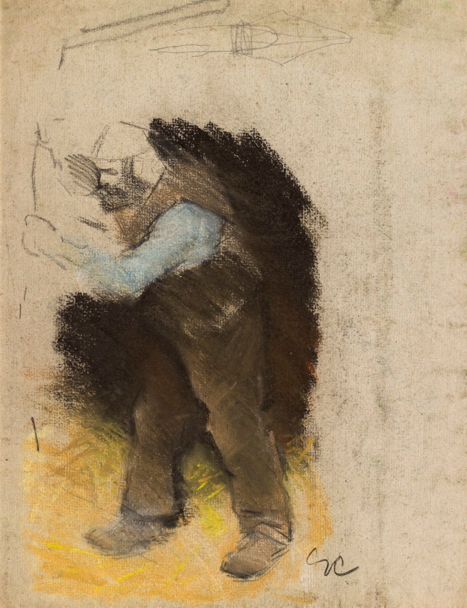 Sir George Clausen RA, Study for 'The Thresher'