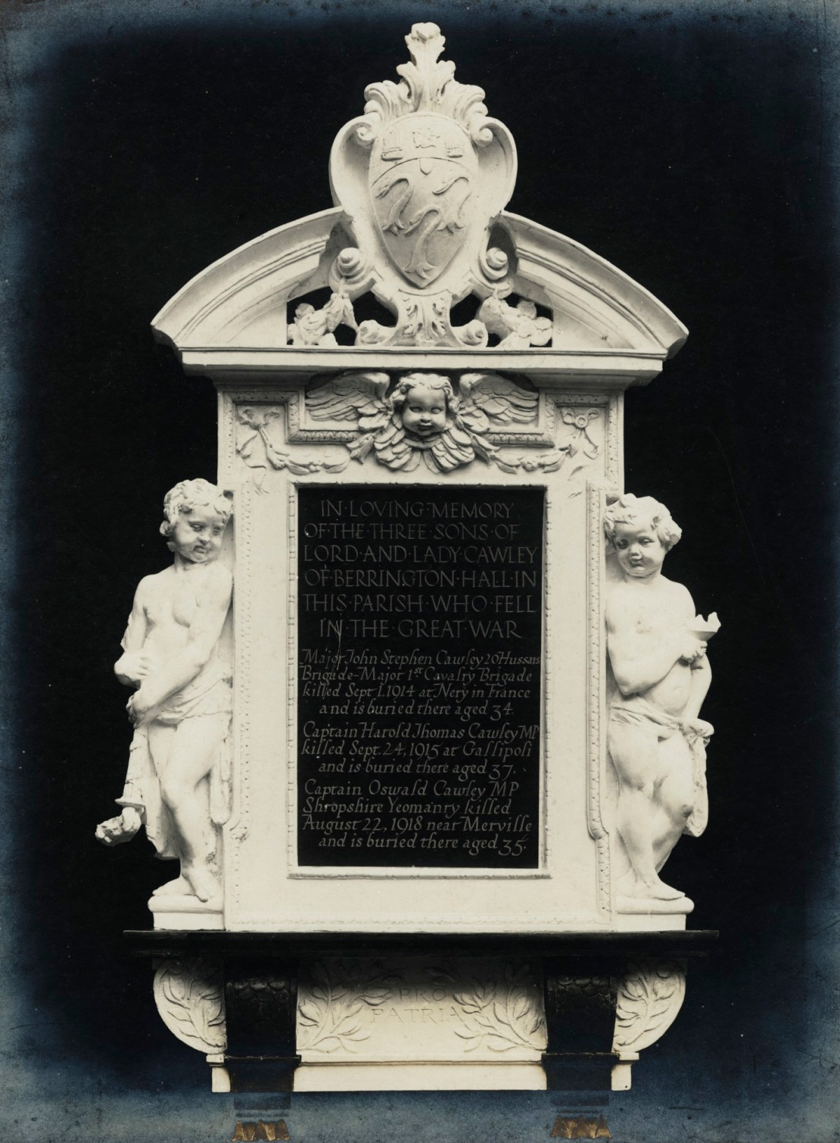 F. Hilaire d'Arcis, Memorial to the sons of Lord and Lady Cawley