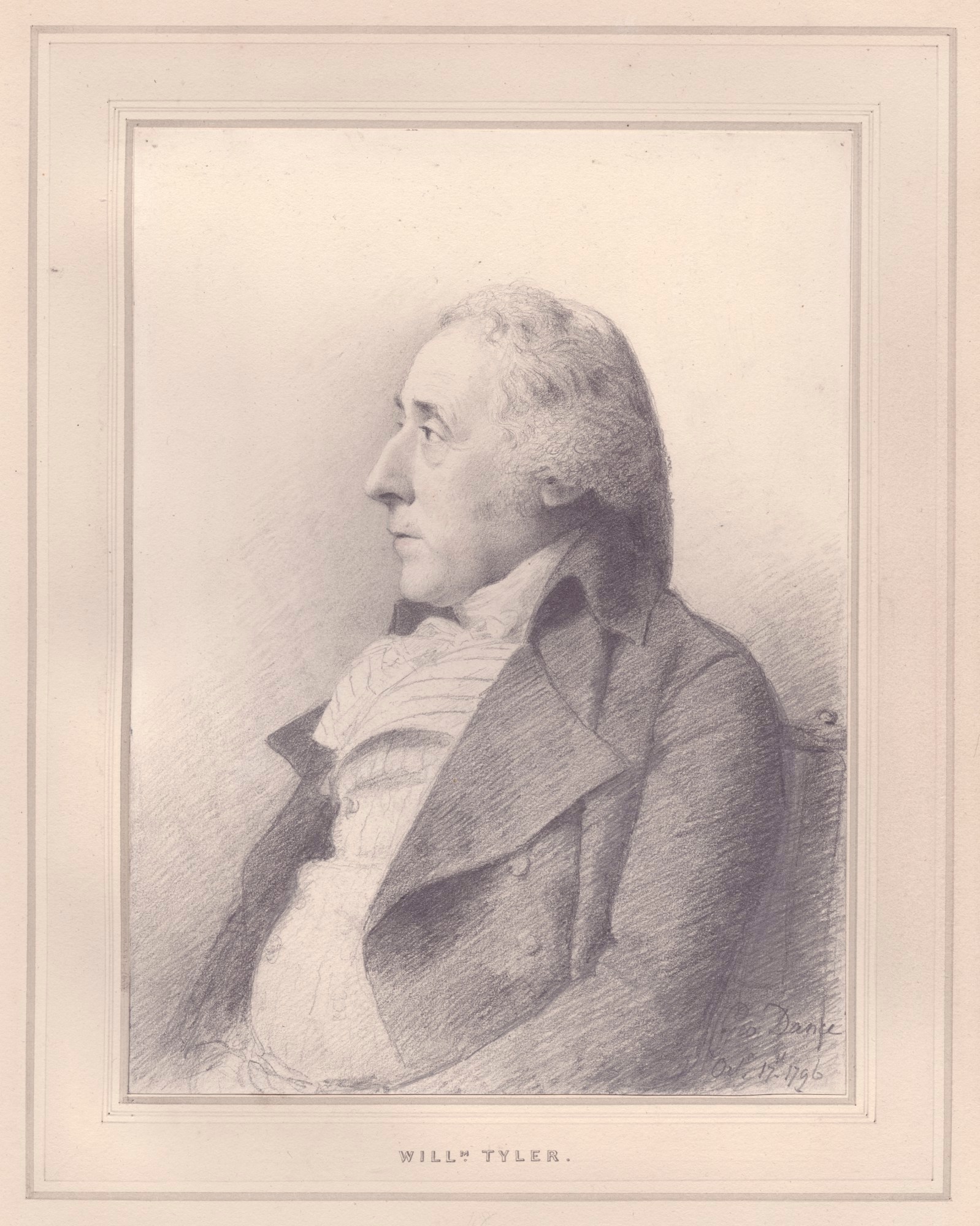 George Dance RA, Portrait of William Tyler, R.A.