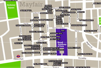 Mayfair & St James's Gallery Map preview