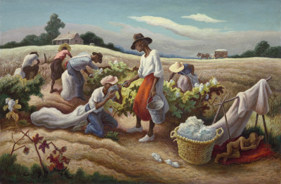 Thomas Hart Benton, Cotton Pickers (detail)