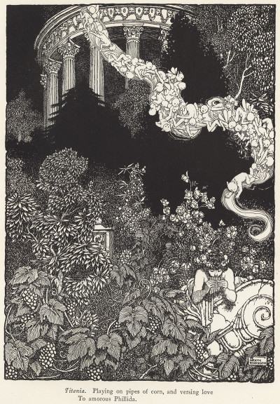 William Heath Robinson, Titania, illustration to Shakespeare’s Comedy of a Midsummer night’s dream, London