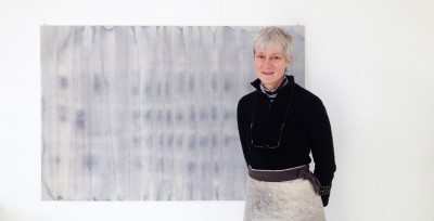 Rebecca Salter RA in her London studio