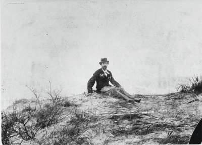 Unknown photographer, James Ensor in the Dunes (detail)